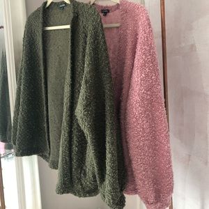 Oversized cardigan - green